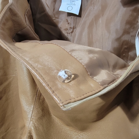 Bagatelle 100% Chestnut Brown Leather pants Size14 - Picture 11 of 12